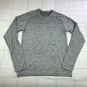 Lululemon Shirt Mens Small Gray Metal Vent Tech Long Sleeve Athletic Gym Workout